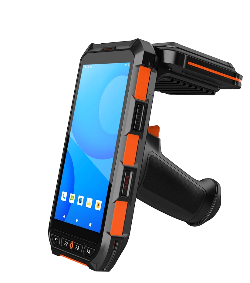 Lector RFID NFC Industrial de alta velocidad, escaneo de código de barras 2D, procesador octa-core ABS 860-960MHz, lectores de tarjetas de Control de acceso