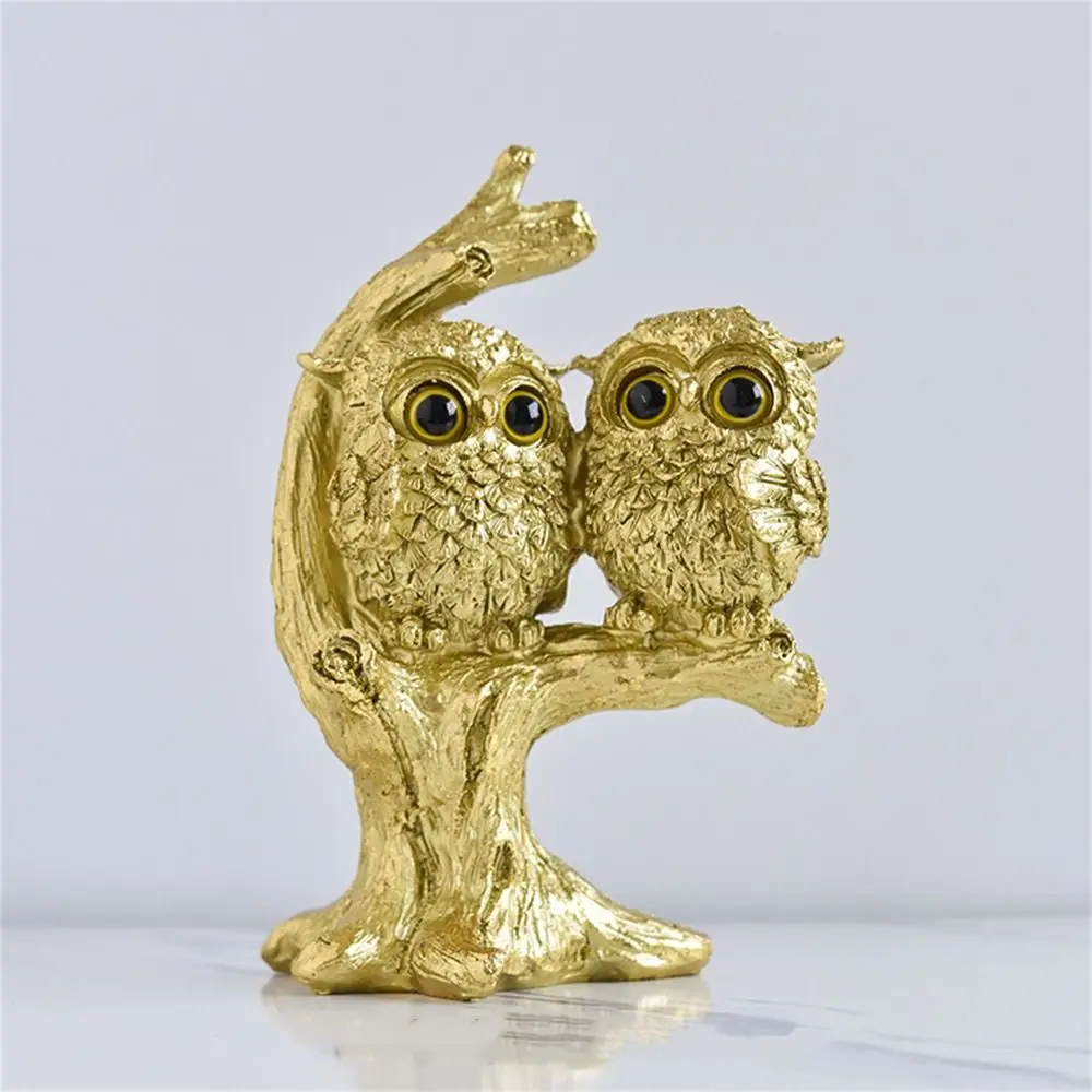 Micro Landscape Resin Owl Ornament Creative Simulated Animal Statue Vivid Waterproof Miniature Figurine Sculpture Home