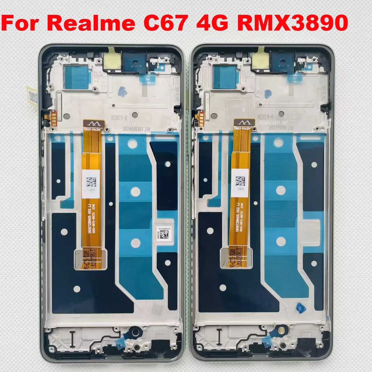 

6,72 "Оригинальный ЖК-экран для Oppo Realme C67 4G RMX3890, сенсорная панель, дигитайзер для Realme 12 5G, ЖК-дисплей с рамкой