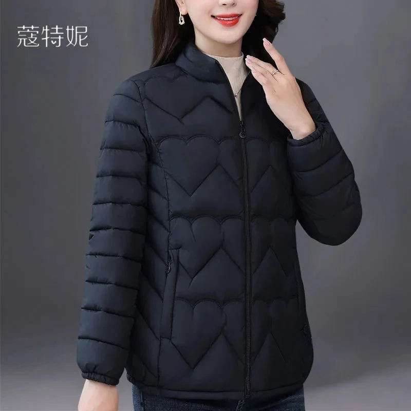 

2023 Winter New Jacket Women Short Parka Jacket Solid Coats Female Cotton Pdded Parkas Lady Thick Slim Outwear Coats for Women