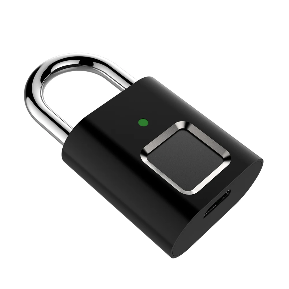 Anytek L34 Smart Fingerprint Padlock Mini Security USB Rechargeable Keyless Lock for Door Locker Bag Suitcase