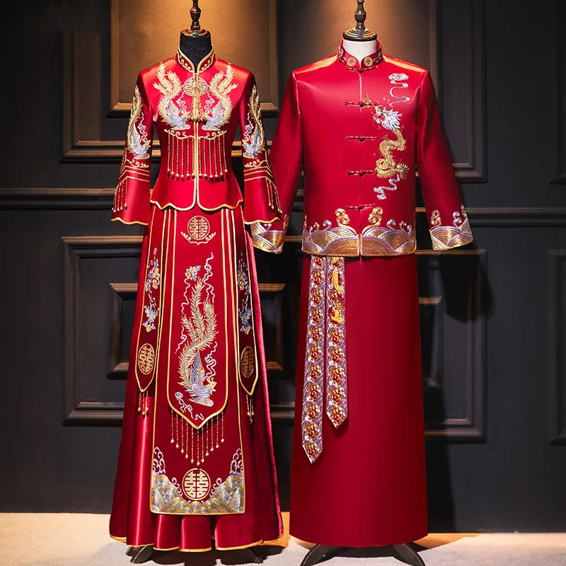 

Yourqipao Xiuhe Wedding Dresses Chinese Bridal Gowns China Traditional Ancient Clothing Sets Gorgeous Robe De Soiree Mariage