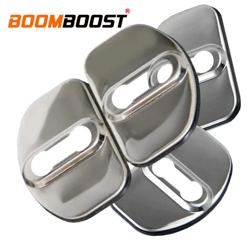 4 Pcs Car Door Lock Protection Cover Stainless Steel Accessories for Renault/15-16 New Mercedes-Benz/Skoda Octavia Jingrui