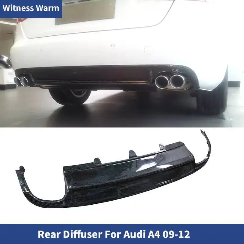 Diffuseur de Pare-Chocs Arrière en Fibre de Carbone, Accessoire pour Audi A4 B8 Standard 2009 2011 2011 2012
