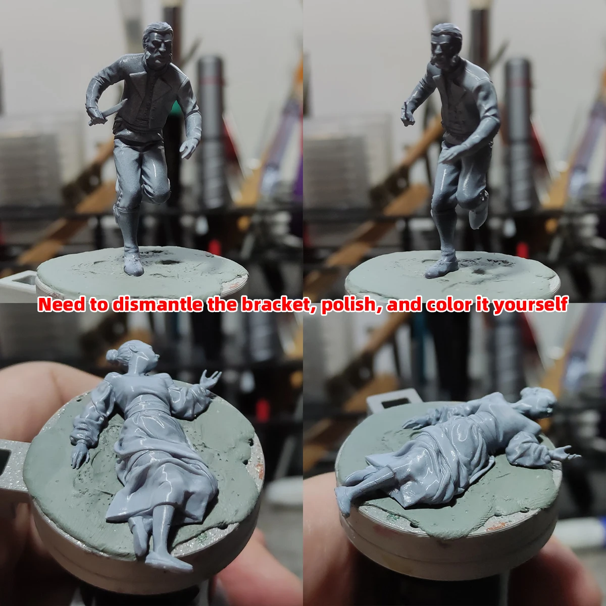 1/35 1/48 1/72 Modellbausatz 3D-Harz Miniatur-Soldatenfiguren Diorama Unbemalte Französische Gendarmen Revolution DIY – Detail 10