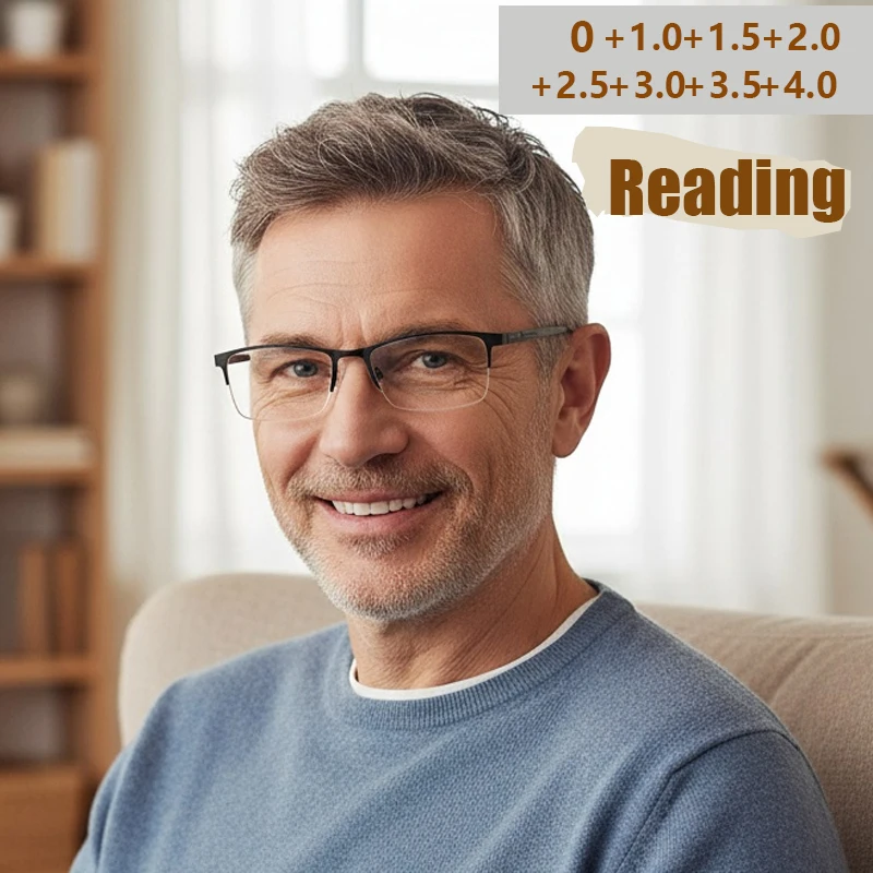 Business- und Freizeitstil, Anti-Blaulicht-Rahmen, modische Lesebrille, ultraleichte und bequeme Lesebrille 8057