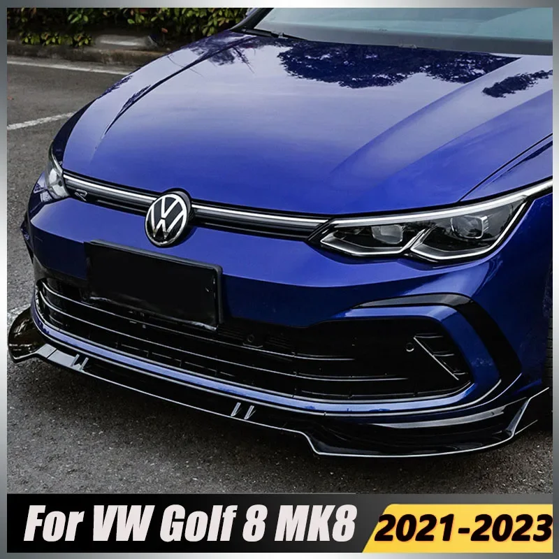 For VW Golf 8 MK8 Life GTI GTD GTE R-Line Pro 2021 2022 2023 Front Bumper Lip Cover Chin Body Kit Tuning Accessories Splitter