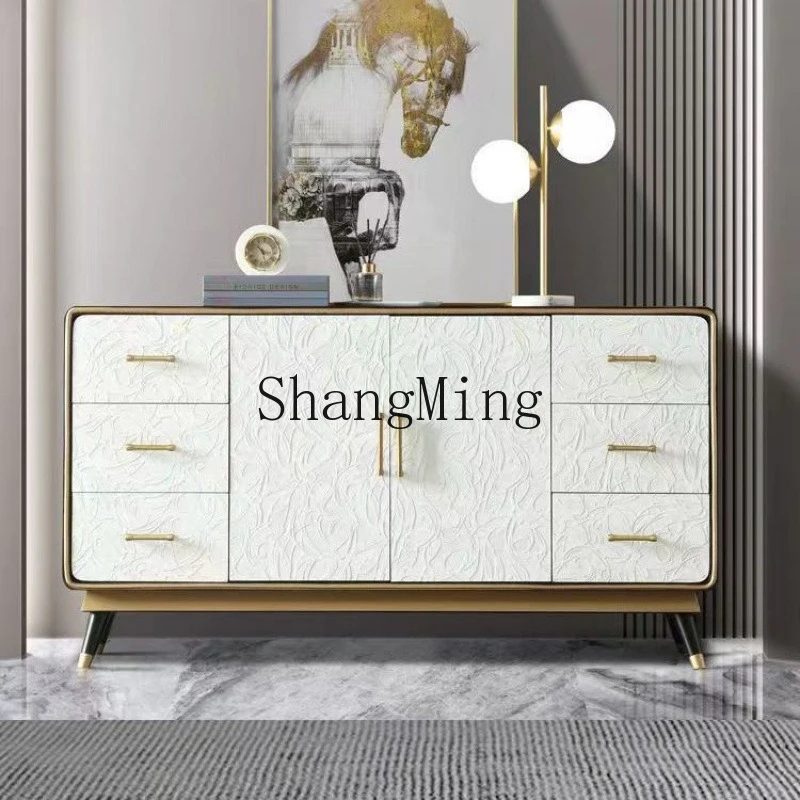 

ZYY Modern Light Luxury Home Entry Entrance Cabinet New Chinese Simple Dining Side Cabinet Living Room Storage Locker