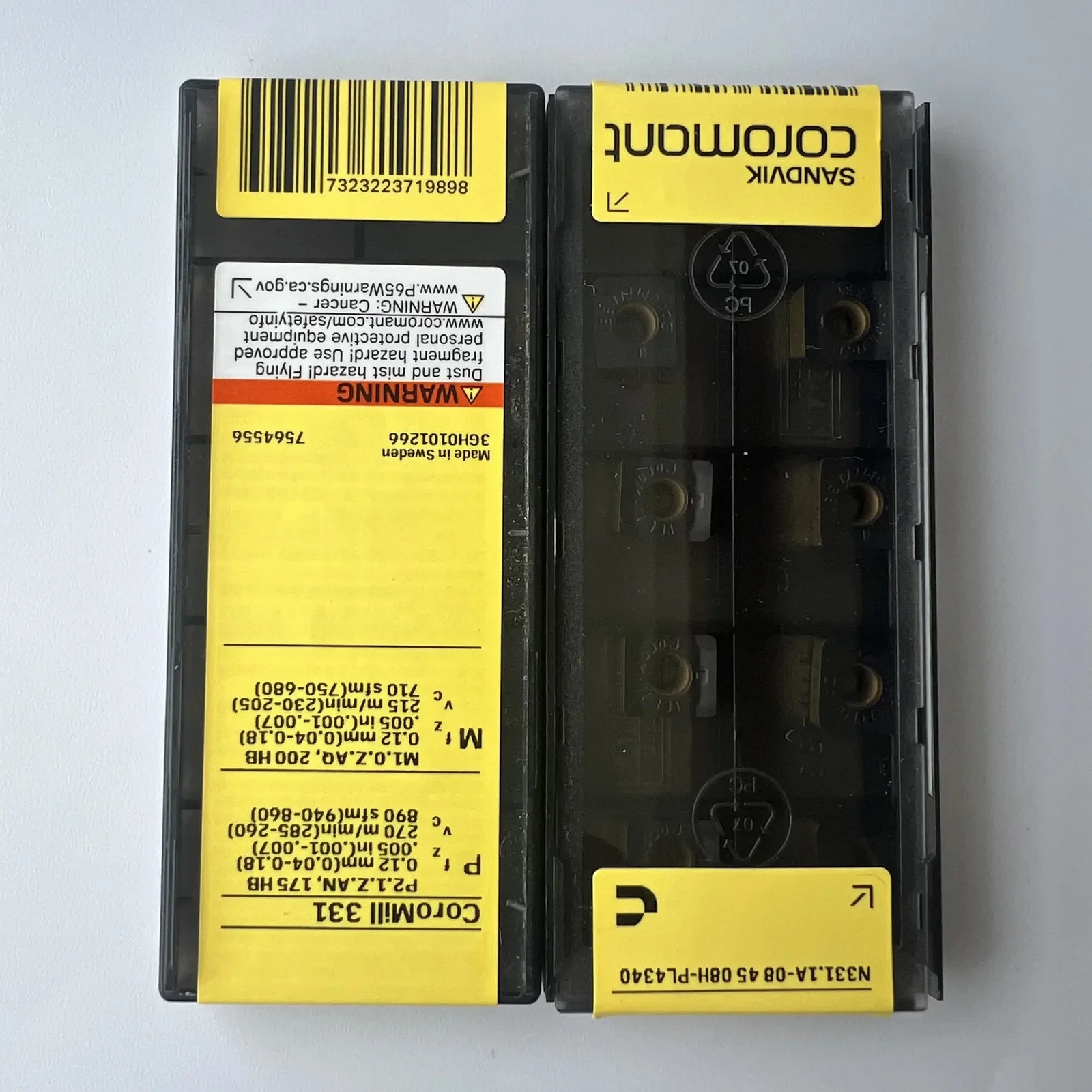 

SANDVIK / N331.1A-084508H-PL 4340 / Hard alloy CNC Blade 10 Pcs