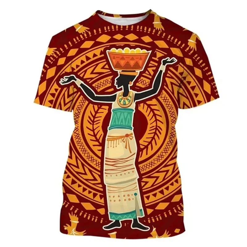 Summer African 3D Print T-Shirts Men Women Fashion Streetwear Vintage T Shirt Short Sleeve Oversized Kids Tees Top Man Clothing