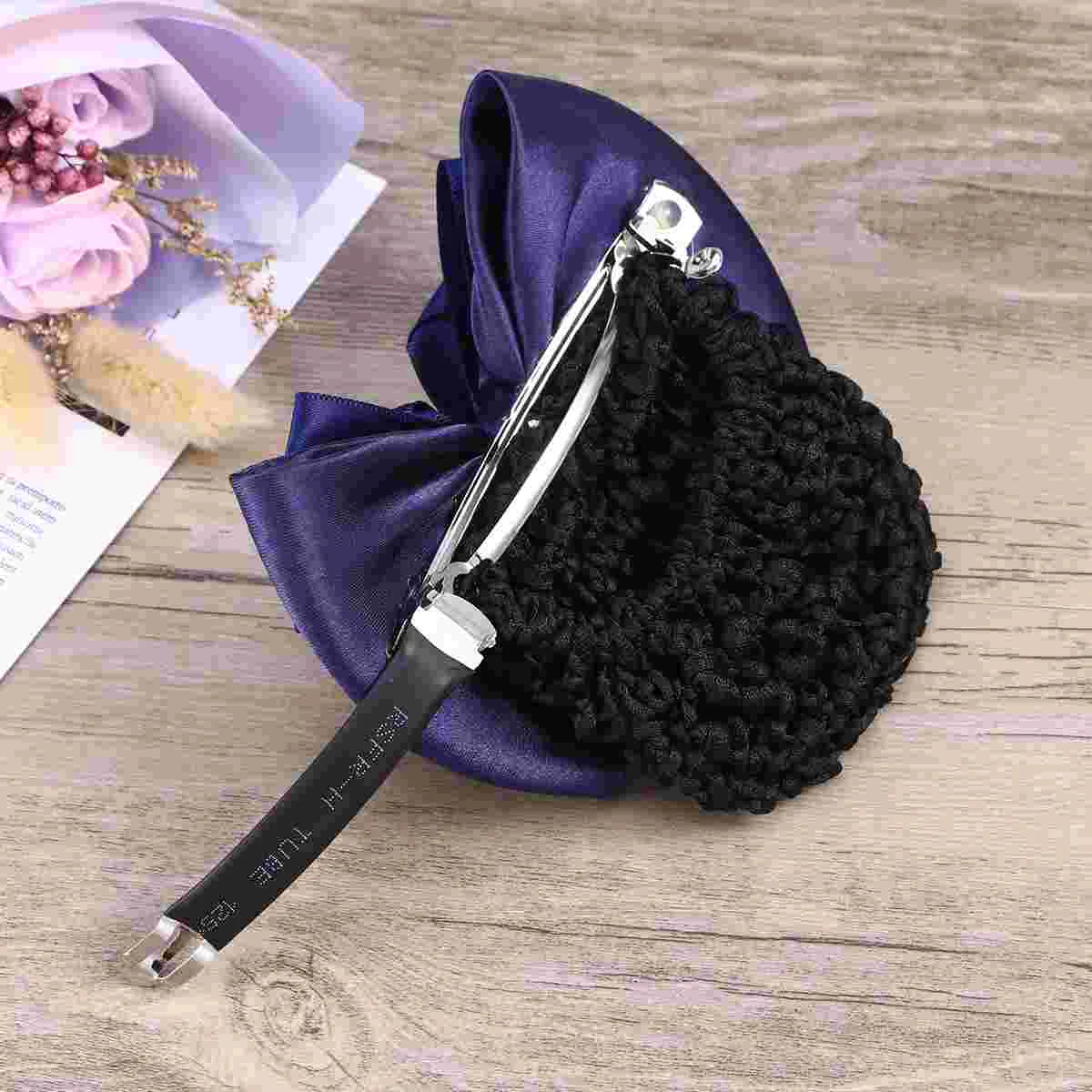 Bun Hair Nets Claw Clips Women Snood Elastic Barrettes Bow Headdress Hairpins Profession