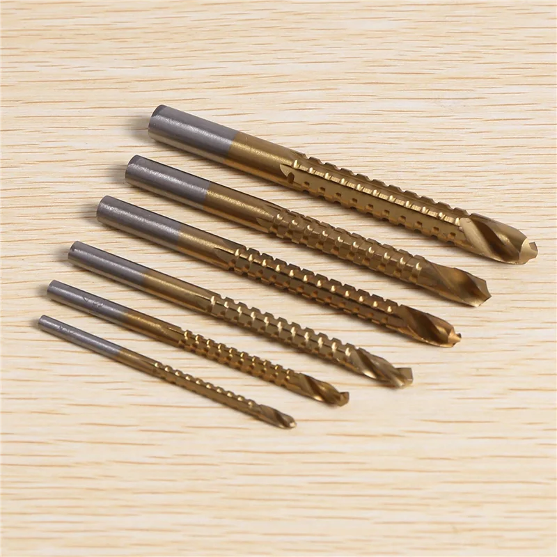 A19F-12 Pcs HSS Milling Drills Set Wood Drill Bits Drill Set For Wood Metal K075