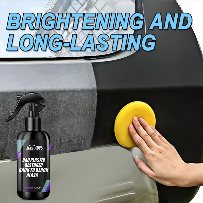 Motorcycle Plastic Restorer Back To Black Gloss for Car Cleaning Products Plastic Leather Restore Polish And Repair Coating Reno