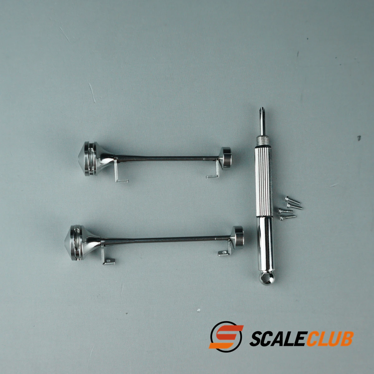 Scaleclub 1/14 tipo B bocina de silbato de Metal es adecuada para Tamiya Lesu para Scania Man Actros Volvo piezas de coche Rc camión remolque