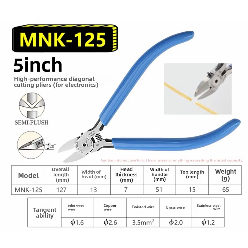 Japanese TTC Kato Watermouth Pliers Plastic Model High Precision 5/6/7 Inch Bias Mouth Clamp for Precision Engineering