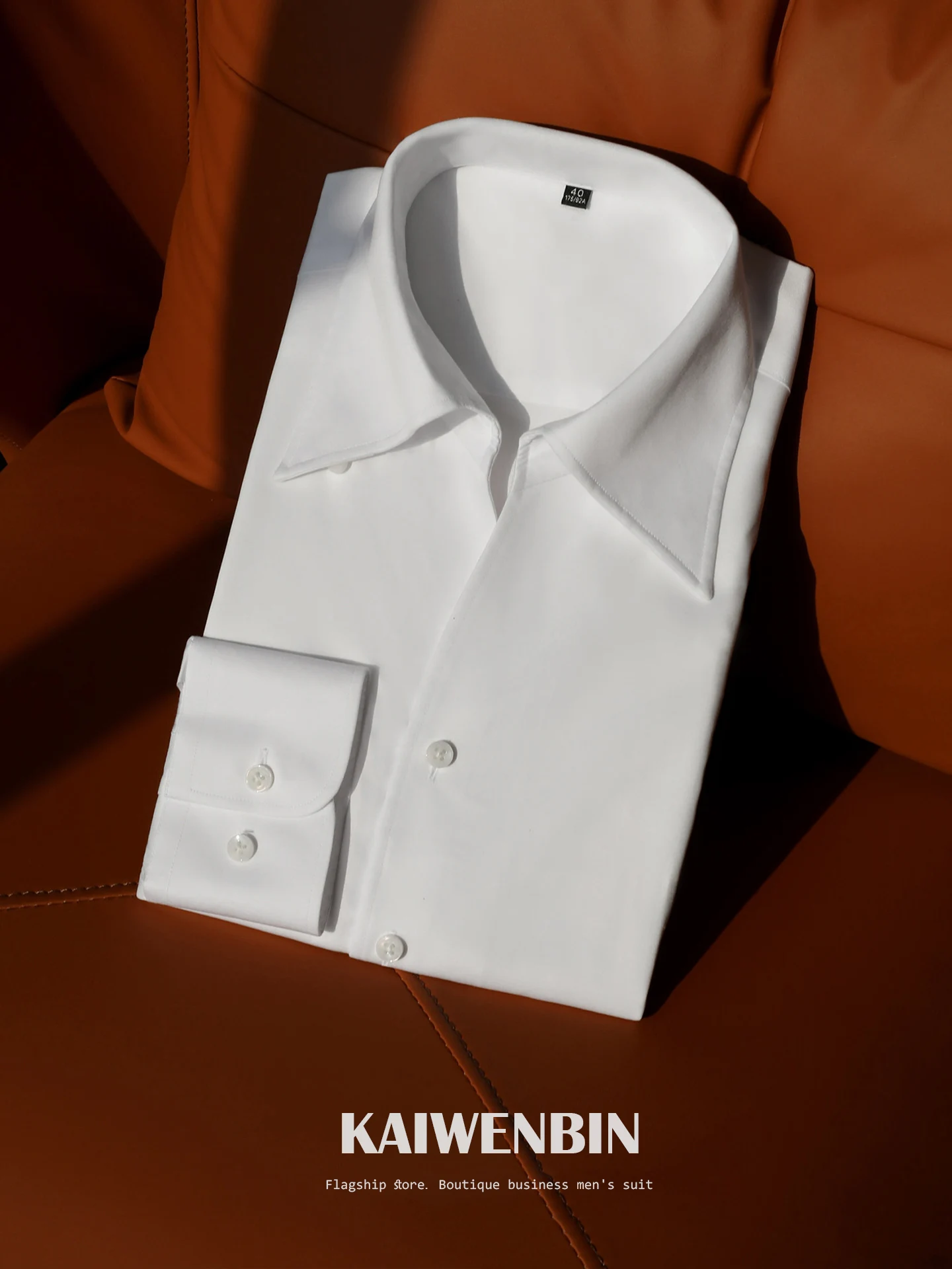 Men's Point Collar Shirt Cotton 100% Italian Retro Formal Shirt DP Non-Iron Wrinkle Resistant Business Casual Comfortable Breath