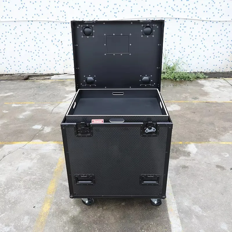 Small Utility ATA Flight Case Cable Truck Storage Road Case with Inside Organizing Dividers