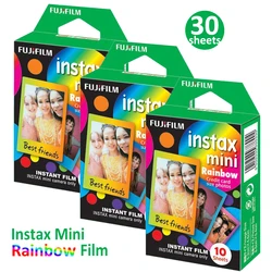 Fujifilm Instax Mini Film 10-50 Sheets Rainbow Films Photo Paper For Fuji Instant Camera Mini 12 9 11 8 Link Sp-1 Sp-2 Printer