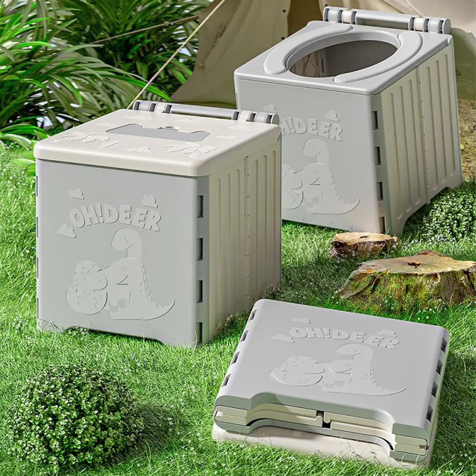 

Portable Folding Car Toilet Outdoor Camping Adult Road Trip Emergency Toilet Anti-Odor Storage Box For outdoor Tour Emergency