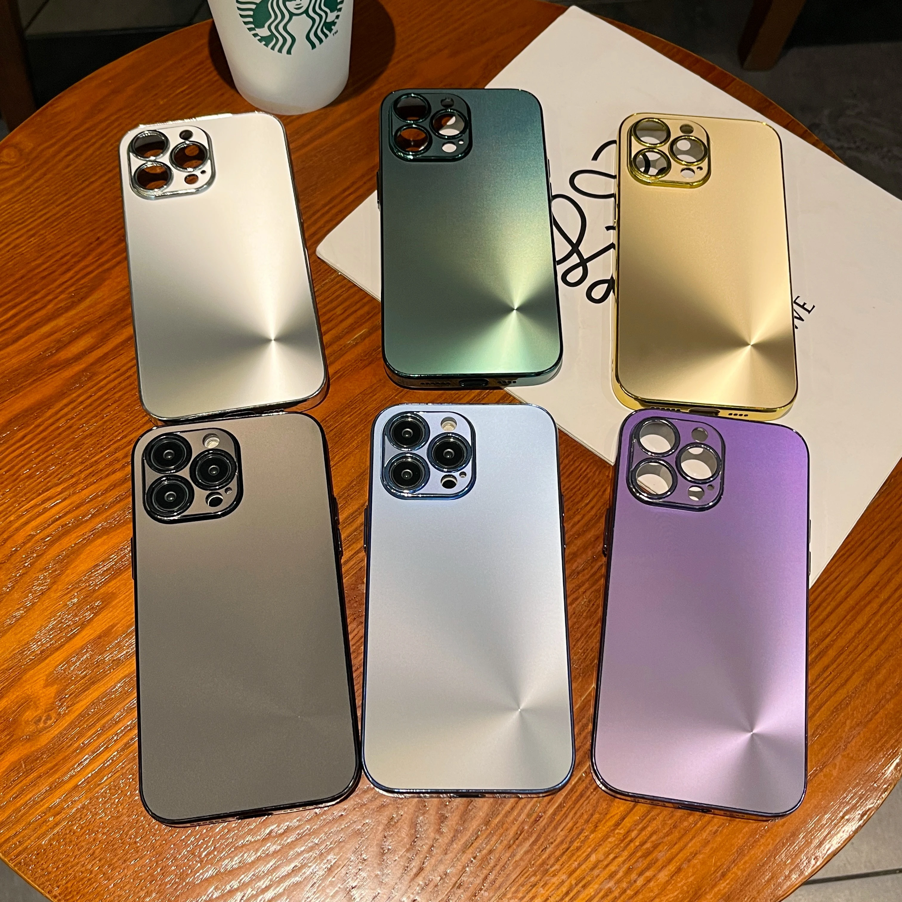 BESD Silver Golden Mirror Matte Shockproof Case for iPhone 15 14 Plus 13 12 11 Pro Max Purple Hard Back Cover Funda 14 pro