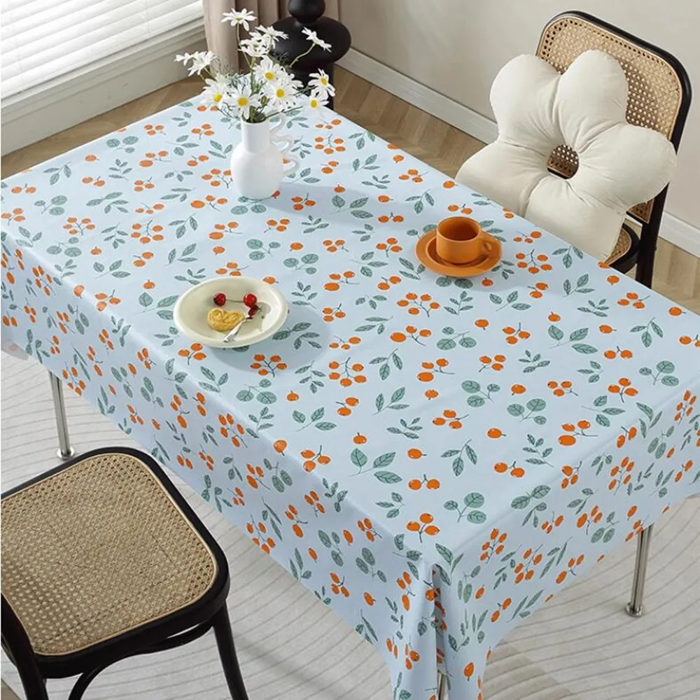 

Simple Style Waterproof Table cloth Birthday Party Kitchen Soft Thin PVC Table cover Oilcloth For Christmas Home Tablecloths PV1