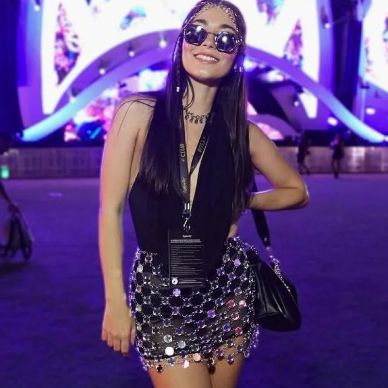 Body Jewelry Sexy Bikini Bra Chain Waist Chain Birthday Party Dance Hot Totally Hand-made Acrylic Hollow Out Halter BodyBra