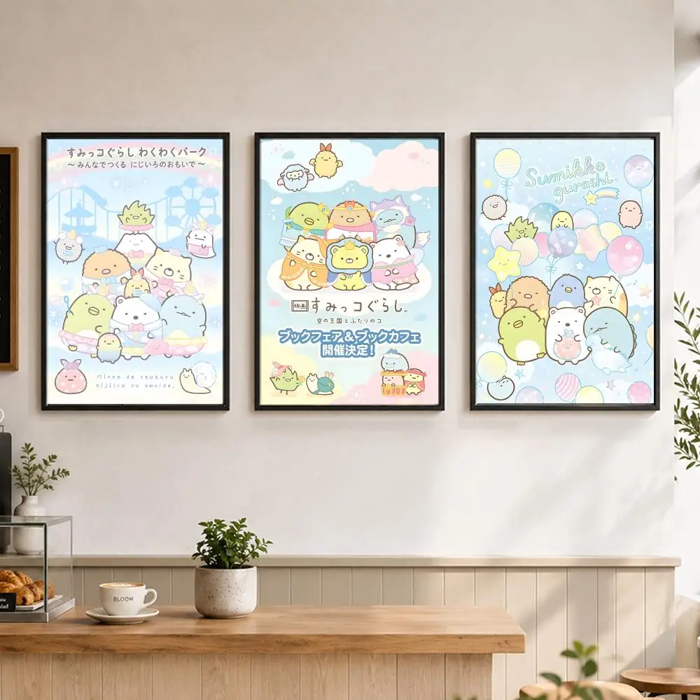 anime Sumikko Gurashi Poster Poster HD Printing Cozy and Warm Style for Home Decor for Living Room Bedrooms Gift Giving