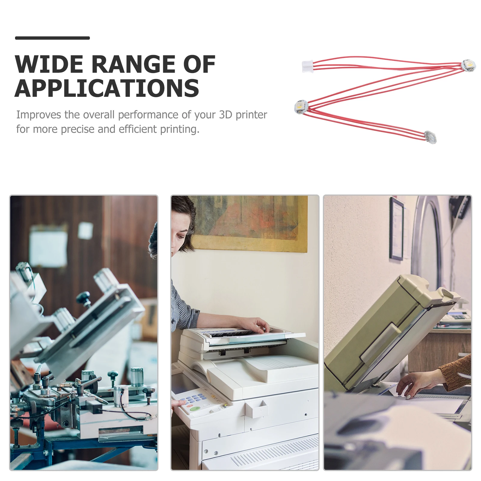 

Rgbw Mini Pcb Led For 3D Rgbw Mini Button Pcb Led Printer Heat End Light Strip With Ptfe Cable 3D Printing Part Accessory