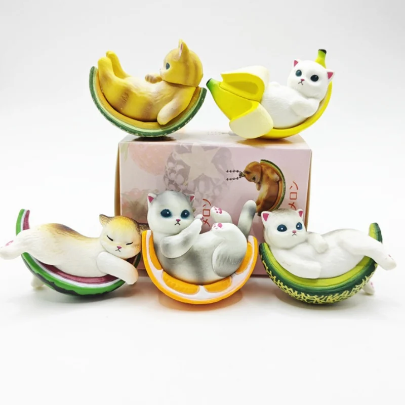 

2024 Cat Blind Box Fruit Cat Figure Toys kittens Dolls Blind Bag Decoration Kids Christmas Gift
