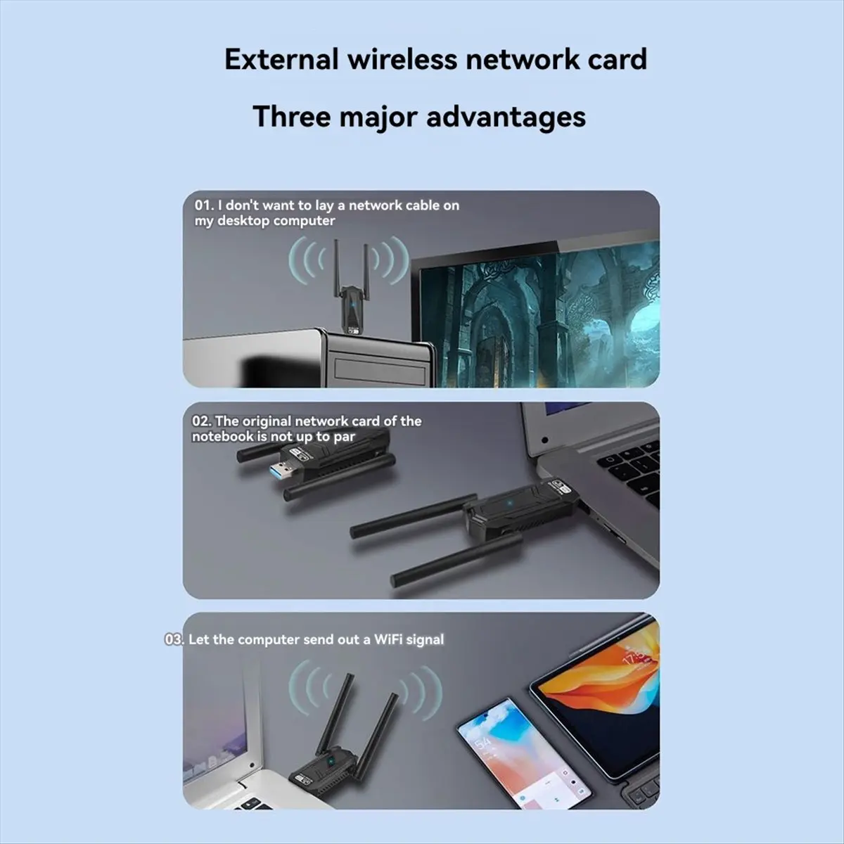 

(A26M) USB-адаптер AC1300Mbps с Bluetooth 5.4, беспроводная Wi-Fi сетевая карта, двухдиапазонный 2.4/5ГГц донгл для ПК, ноутбука, мыши, клавиатуры