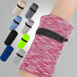 Wrist Arm Zipper Bag Running Lightweight Mobile Phone Key Card Handbag Leather Wallet Sports Fitness Bicycle Wrist Strap Arm Bag