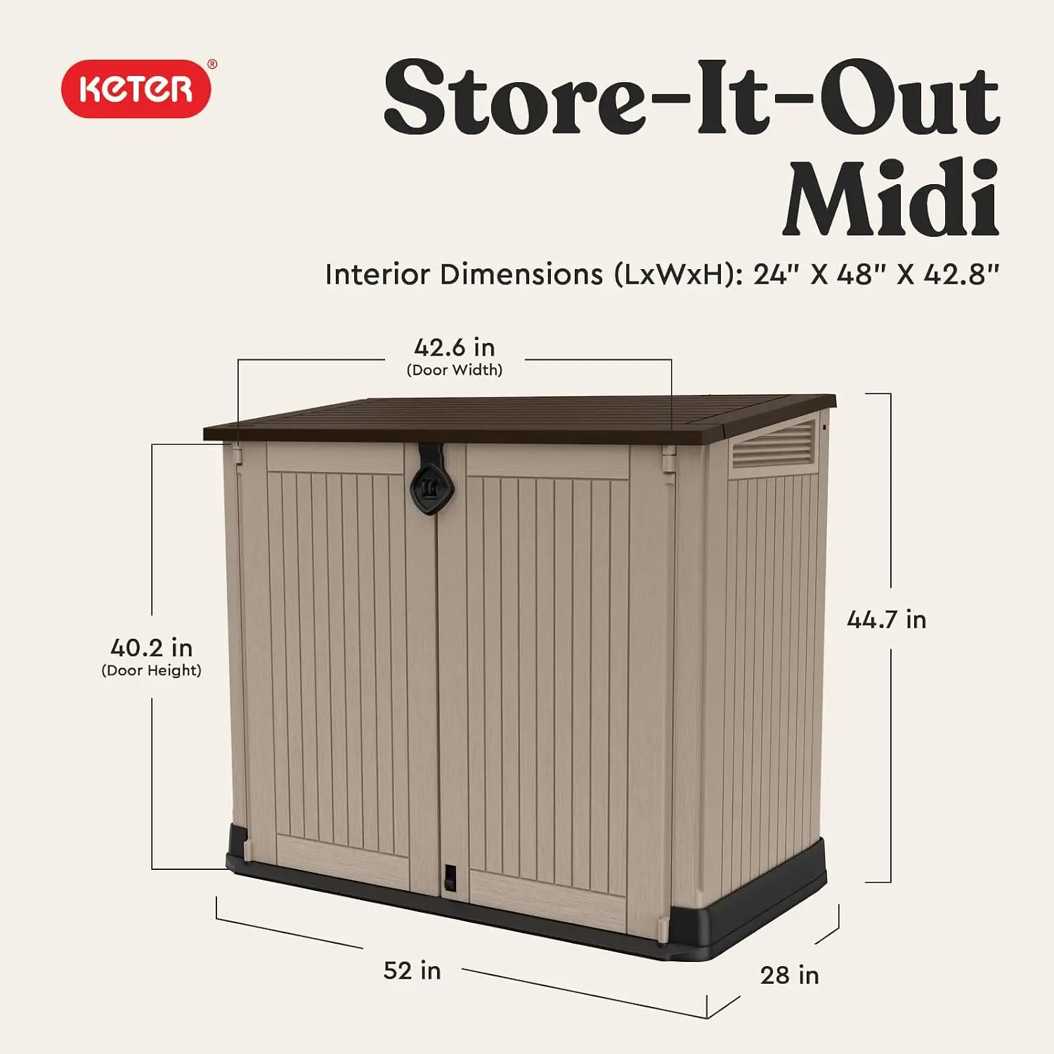 Keter Store-It-Out Midi Outdoor Resin Storage Shed
