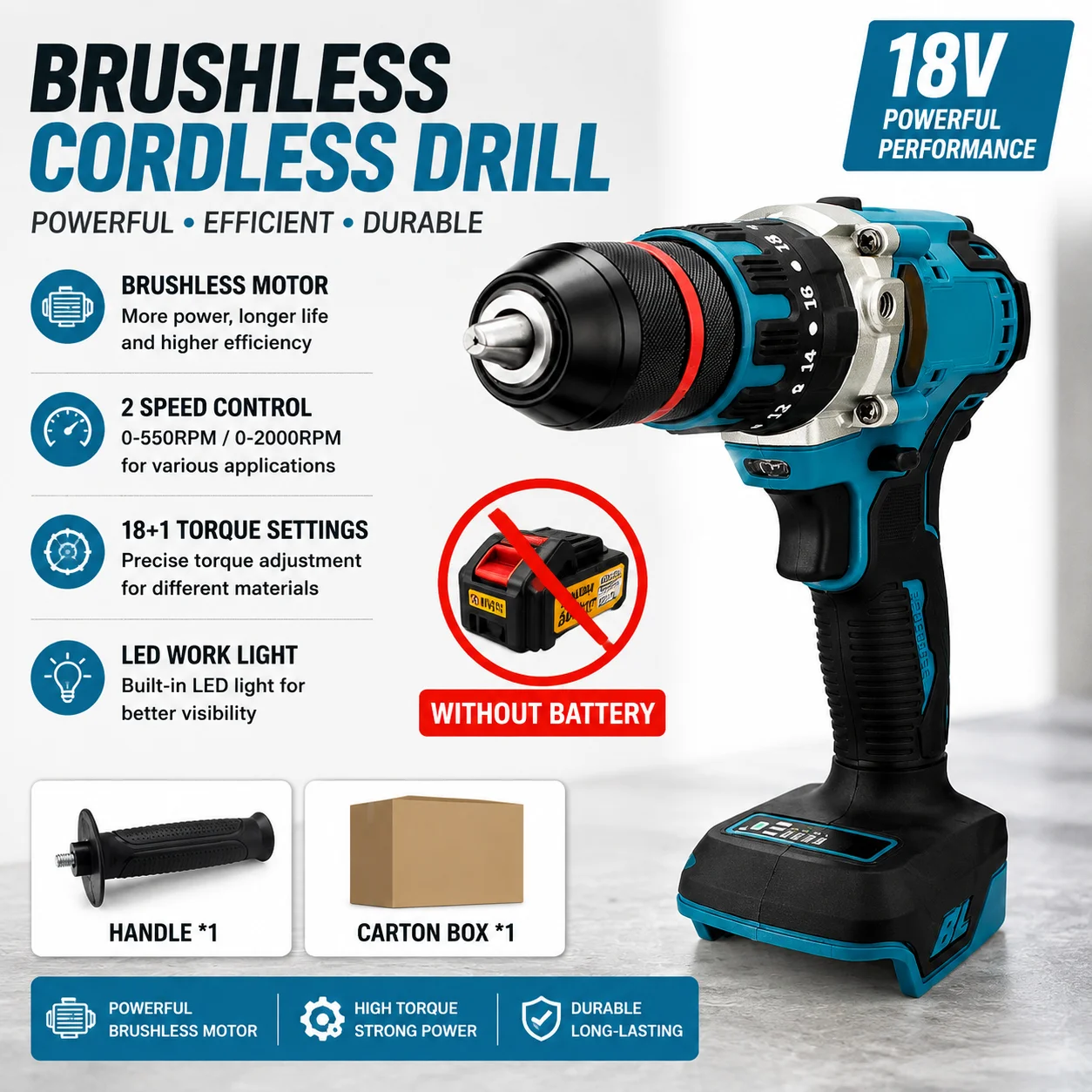 18v-brushless-cordless-impact-drill-480nm-electric-screwdriver-power-tool-rechargeable-drill-driver-compatible-with-battery
