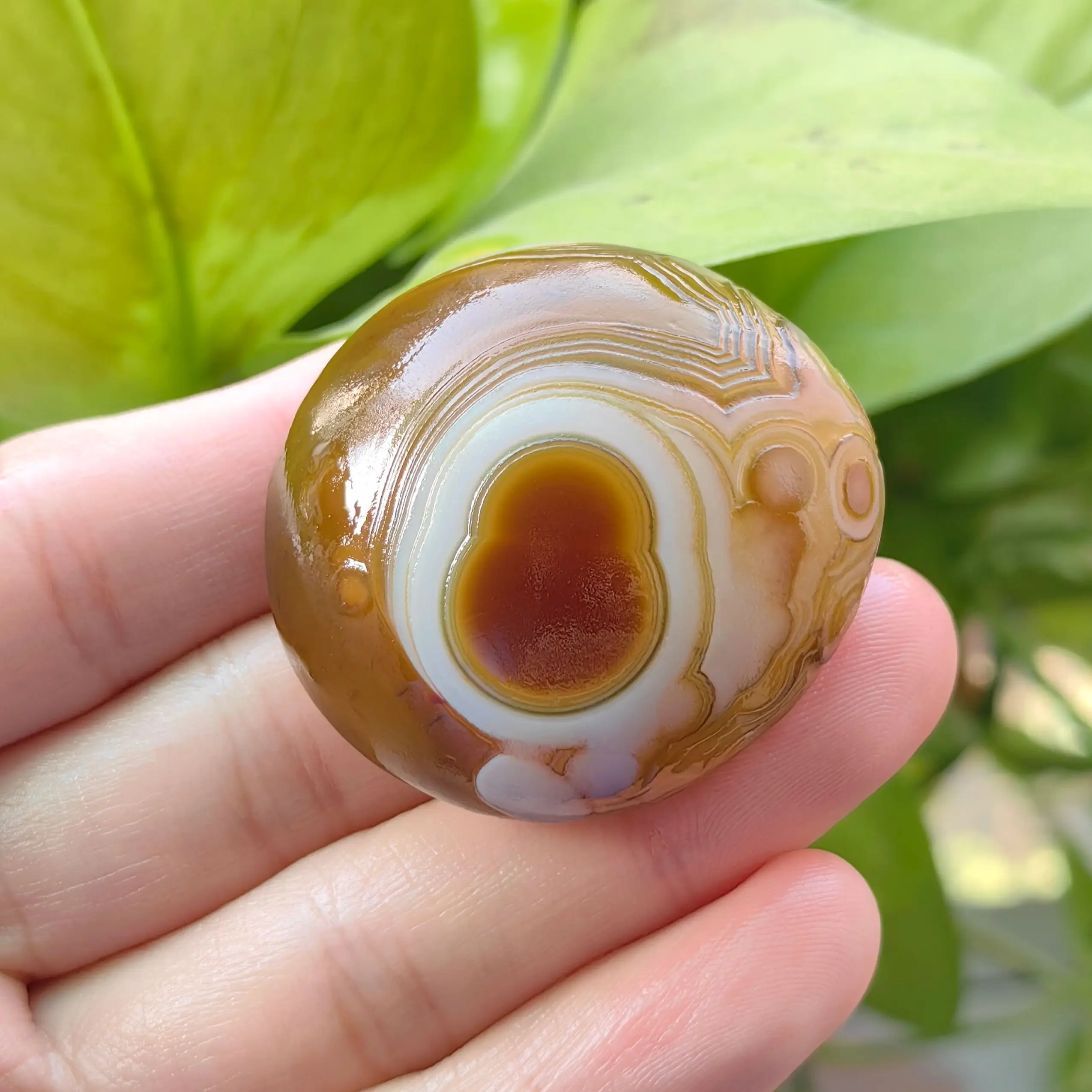 

Pure Natural Haut-relief Agate Palm Stones, Divine Eyes Agate Good Luck,Attract Wealth Healing Crystal Jewelry DIY Decoration