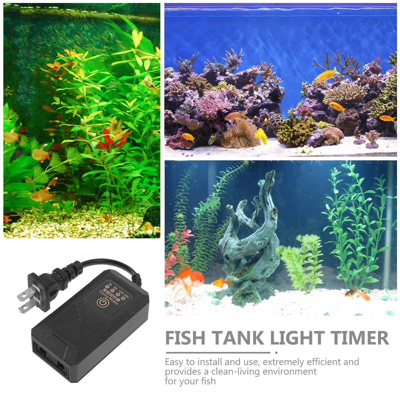 

Fish Tank Light Timer Us Plug Adjustable Aquarium Timer Outlet Tank Lamp Controller Feeding Timing Home Appliance