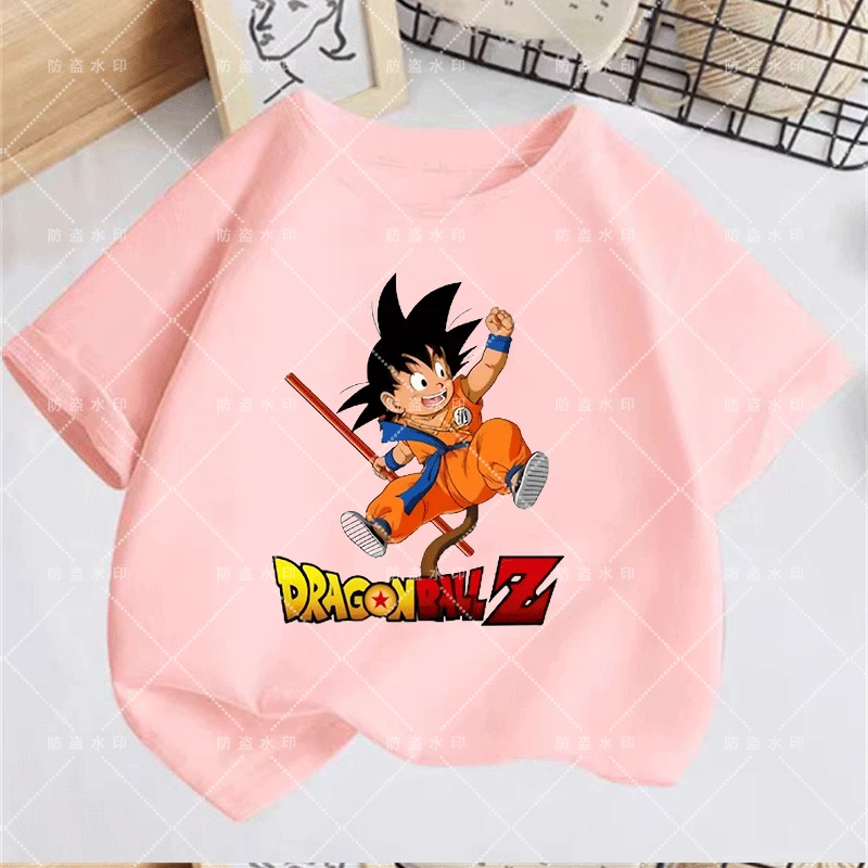 Dragon-Ball Z T-Shirt dla dzieci Kawaii zabawny letni Cartoon T-Shirt dla chłopców dziewczęce ubrania dla dzieci Z krótkimi rękawami