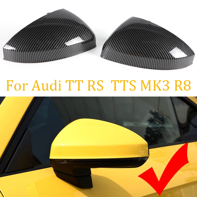 Rearview Mirror Cover Wing Side Rear view Mirror Cap For Audi TT TTS RS TTRS MK3 8S 2015-2023 R8 2016-2023 Replacement