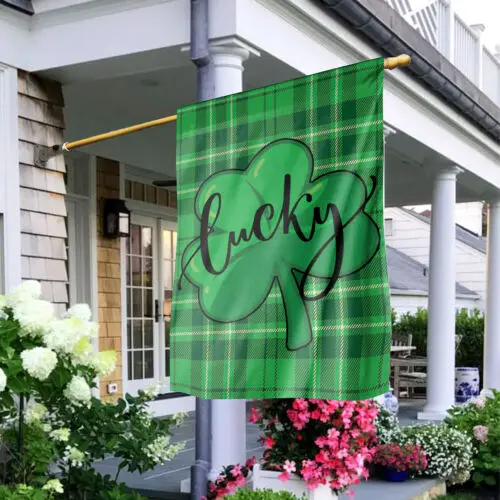 علم عيد القديس باتريك السعيد، علم الترحيب الأيرلندي، علم Lucky Shamrock Vintage LLK GGP FFL EEN