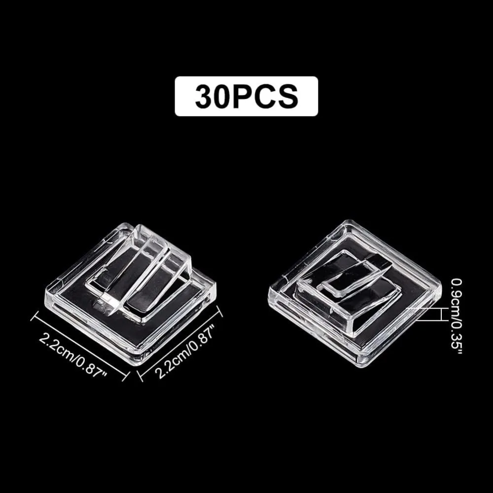 30 Pcs Acrylic Ring Display Holder, Transparent Ring Showcase Display Ring Block for Selling Jewelry Storage Organizer