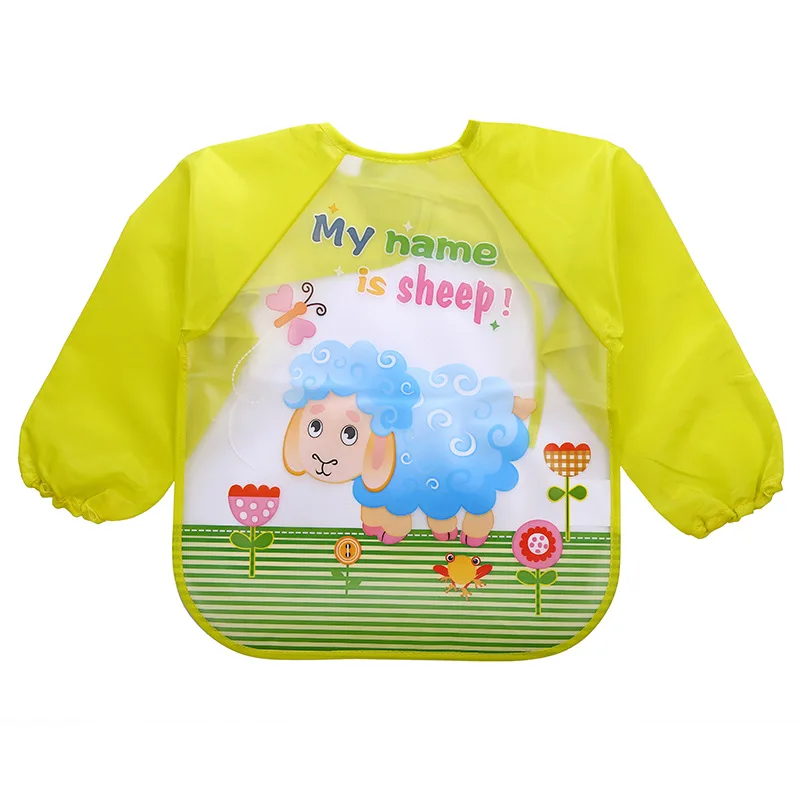 0-4 Years Baby Bibs Waterproof Kid Eating Clothing Children\'s Long Sleeves Feeding Smock Bib Baby Apron Bandana Bibs Clothes