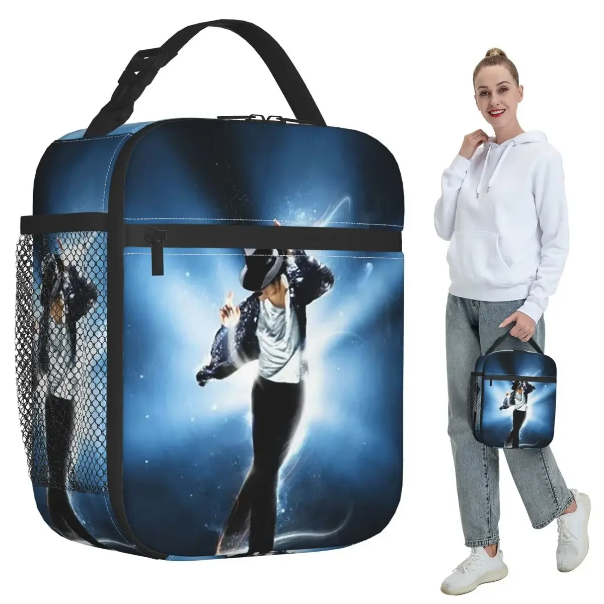 Michael Jackson Musicians Singers Dancers Insulated Lunch Bag for Women Office Cooler Thermal Food Box Tote Portable Lunch Boxes