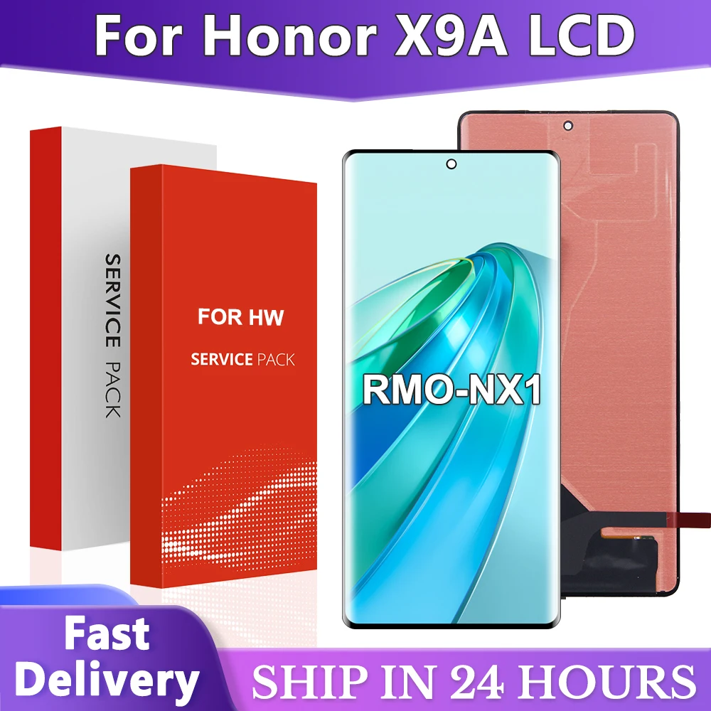 AMOLED x9a Screen For Honor X9a LCD Display Touch Screen Digitizer Assembly For HonorX9a Display RMO-NX1 Screen with Frame