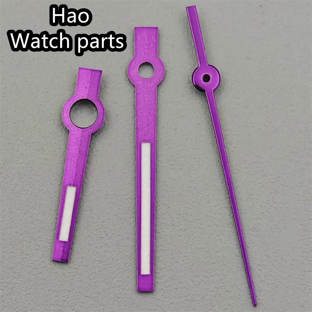 BLIGER Watch Hands Purple Hands Green Luminous Fit NH35 NH36 NH38 NH70 NH72 4R35 4R36 Movement Watches Pointers