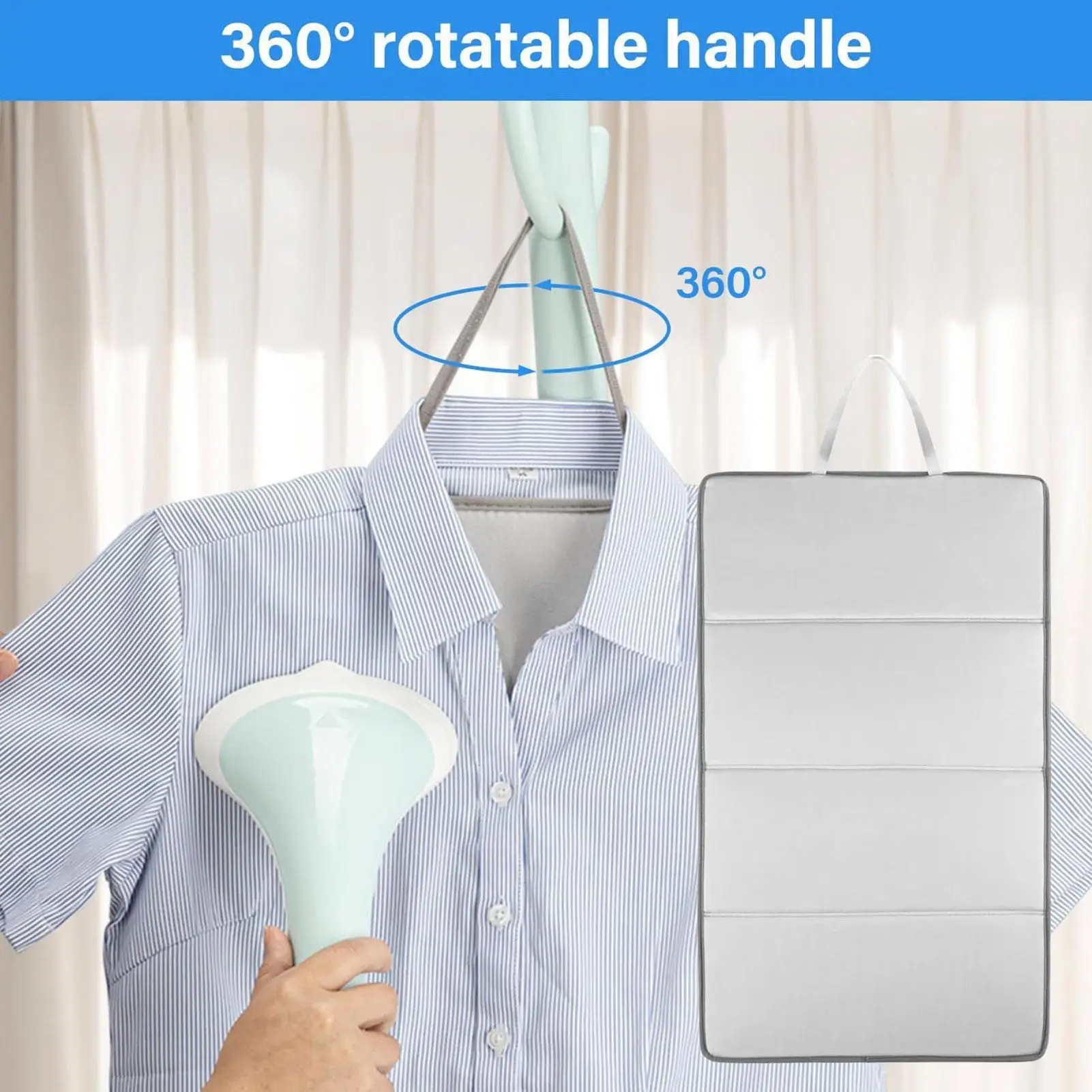

1pc Portable Ironing Mat Hanging Steam Iron Pad Heat Resistant Travel Clothes Protector Board Steamer for Clothes Neatness
