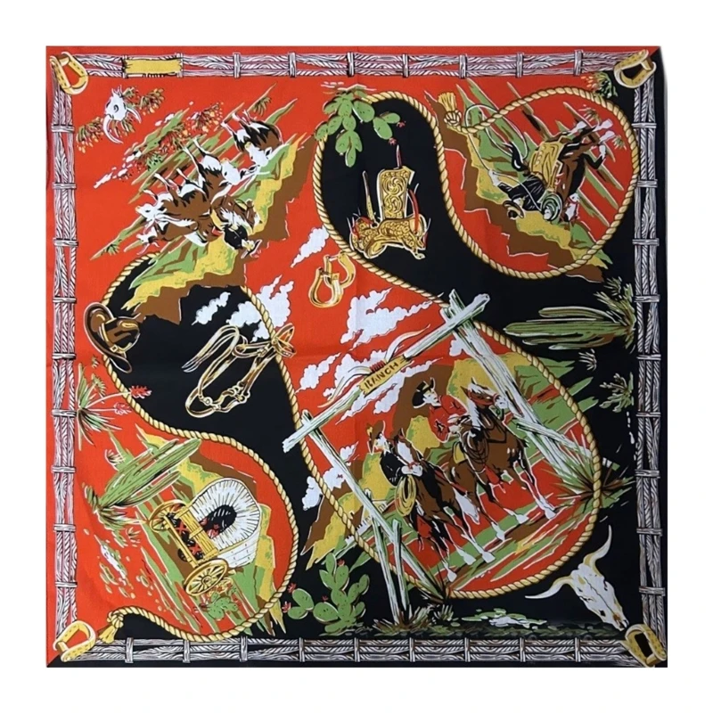 Hip Hop Graffiti Bandana Head Scarf Durag Square Turban Head Scarf for Teenagers Y166