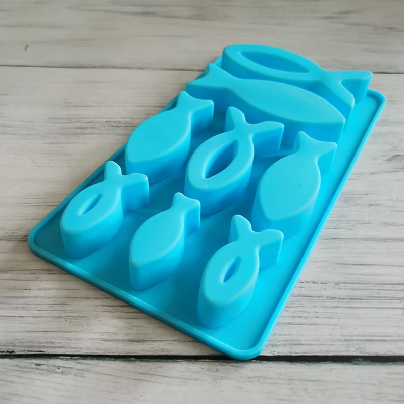 2Pcs Silicone Mould Fish Jelly Pudding Mold For Chocolate Ice-Cube Cake Pudding Cake Handmade Cooking Mould