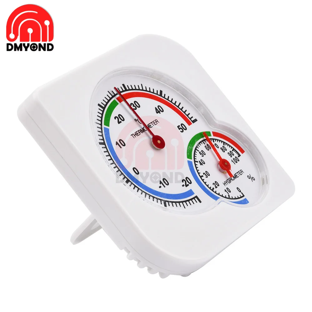 2 In 1 Mini Wet Hygrometer Humidity Thermometer Mechanical Homeuse Indoor Outdoor Calabash Type Desk Temperature Hygrometer