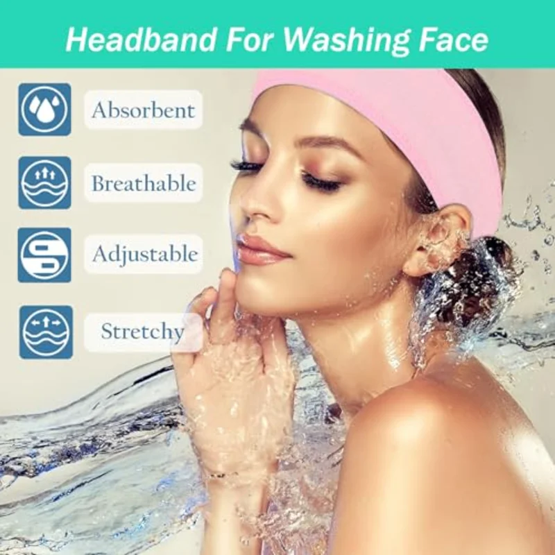 Hair Turban Adjustable Hairband Non Slip Yoga Spa Bath Shower Makeup Wash Face Cosmetic Headband Women Make Up Accessories