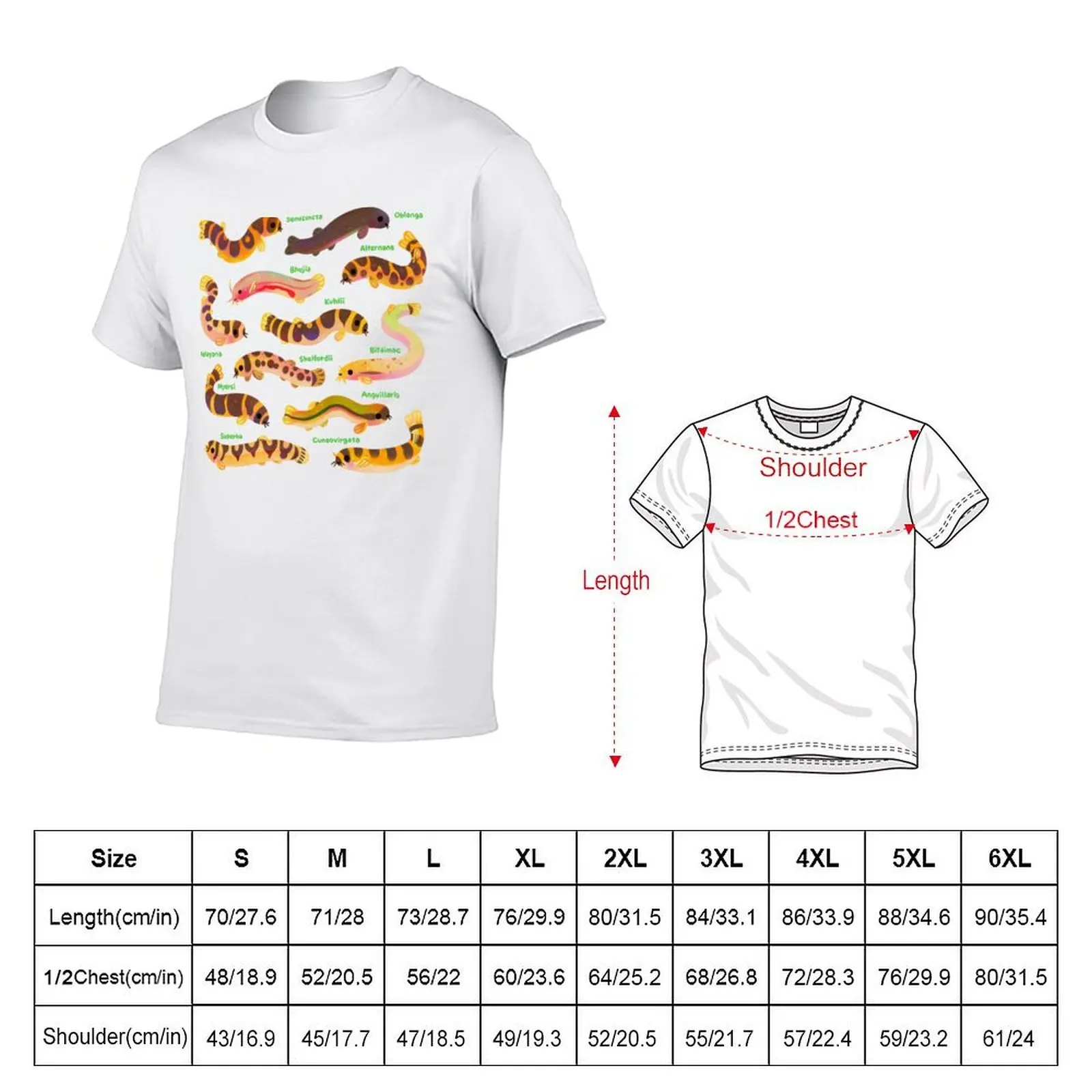 Pangio loaches (Kuhli loach) - other color T-Shirt t shirts for man pack white man t shirts graphic T-Shirt