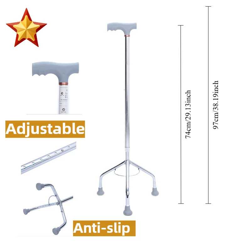 

Crozier cane walking stick crosier genuine Foshan aluminum alloy multi-functional crutches telescopic crutches Medical Hiking